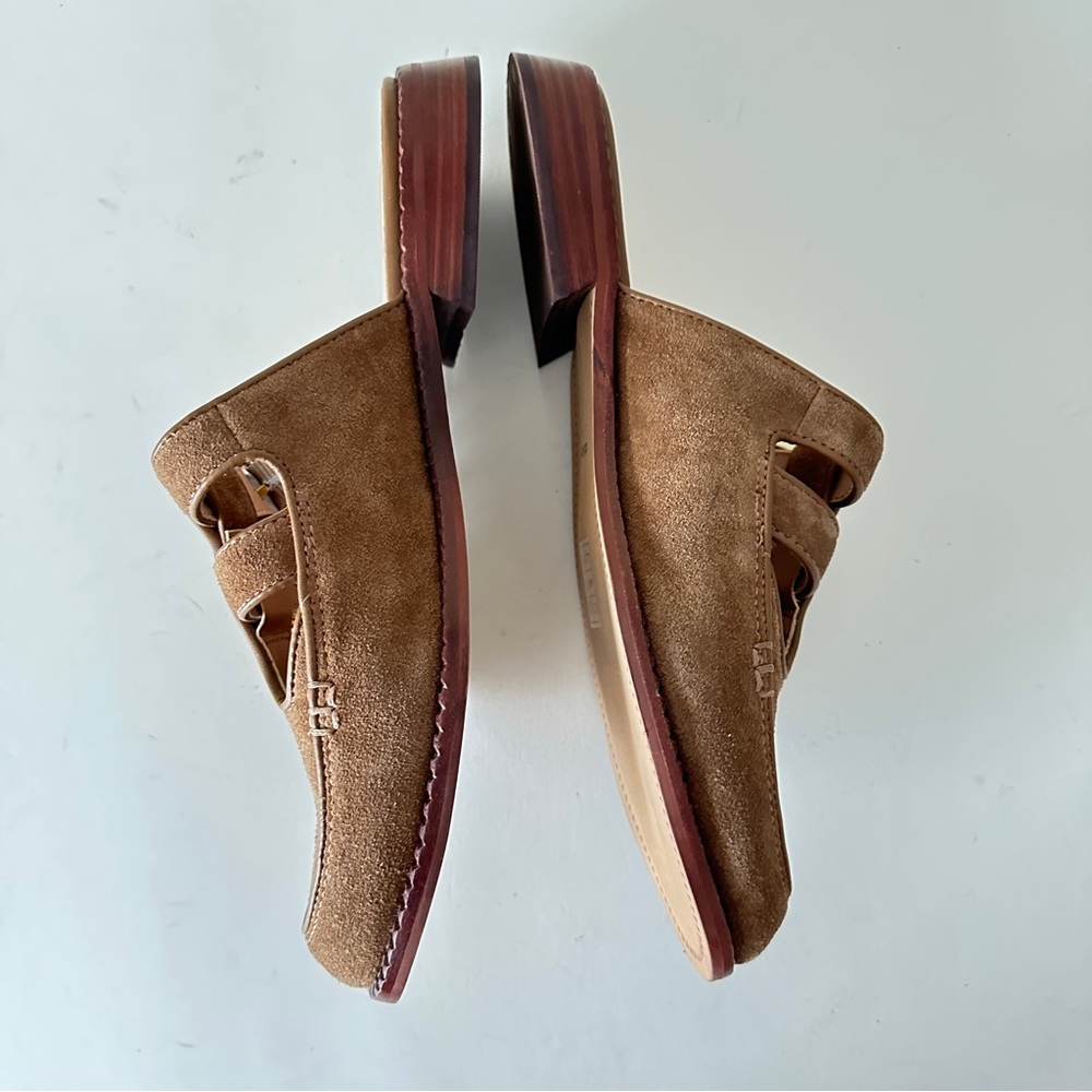 NEW Dolce Vita Haydee Double Buckle Cinnamon Suede Mary Jane Women's Mule, Sz 9 - Picture 7 of 11